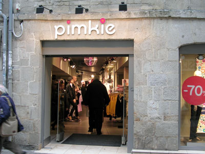 Le magasin Pimkie du centre ville de Quimper