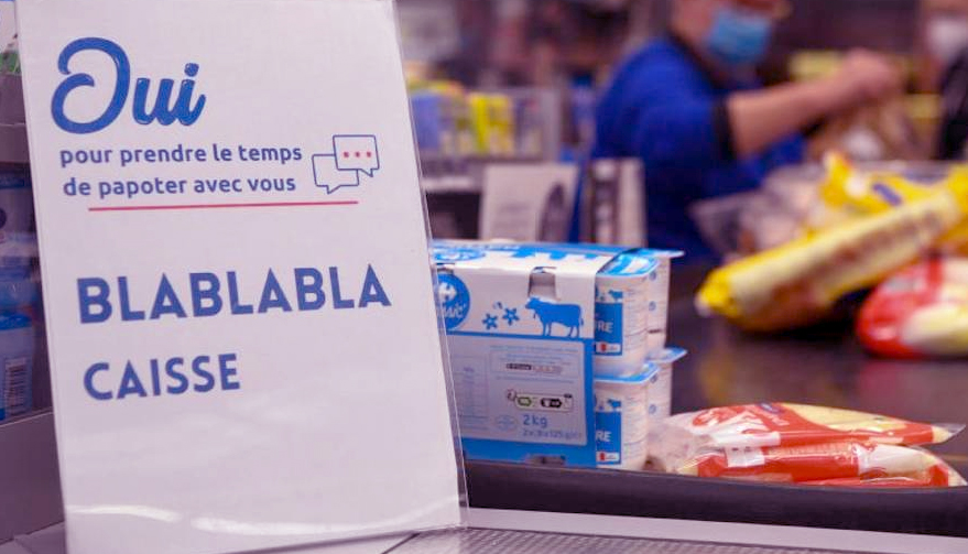 Les Blablabla caisses des magasins Carrefour