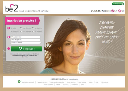 entrer dans le site Be2.com