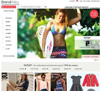entrer dans le site BrandAlley.fr