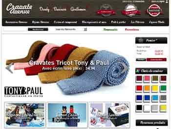 entrer dans le site Cravate Avenue.com