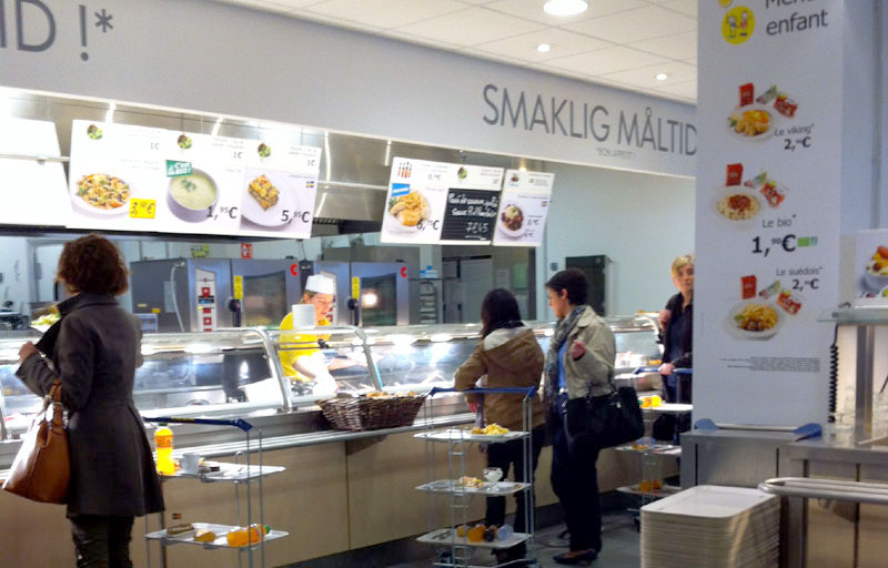 Les cafétérias des magasins Ikea