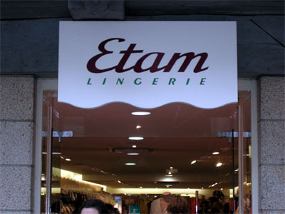le magasin Etam de Quimper