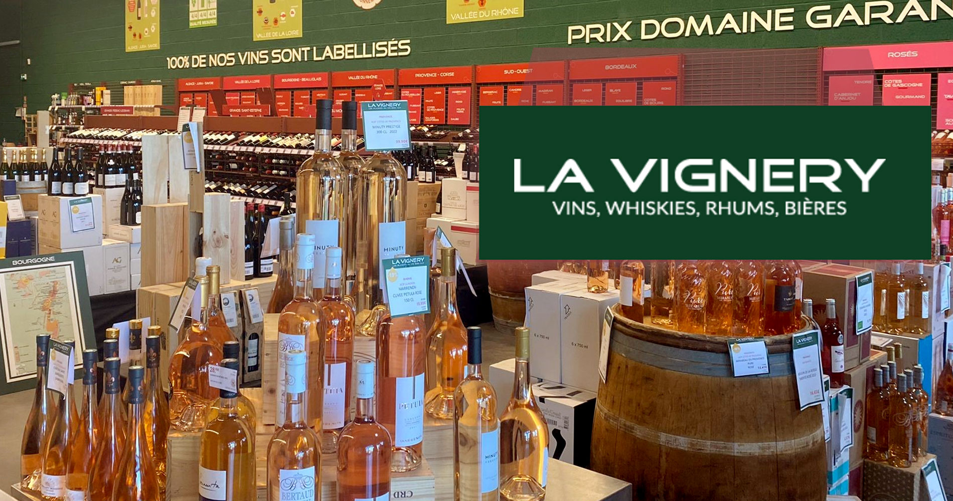 les magasins de vins et spiritueux la Vignery