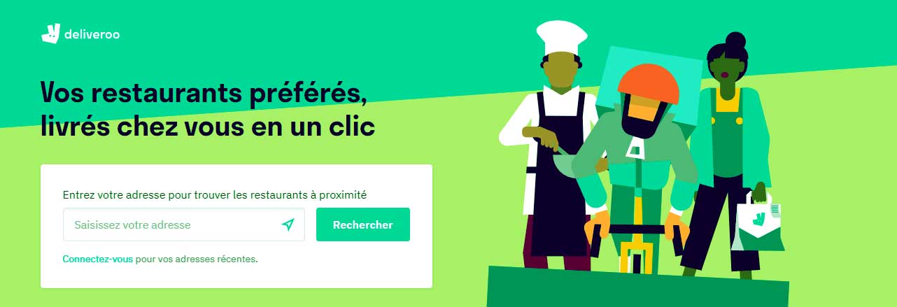 entrer dans le site Deliveroo