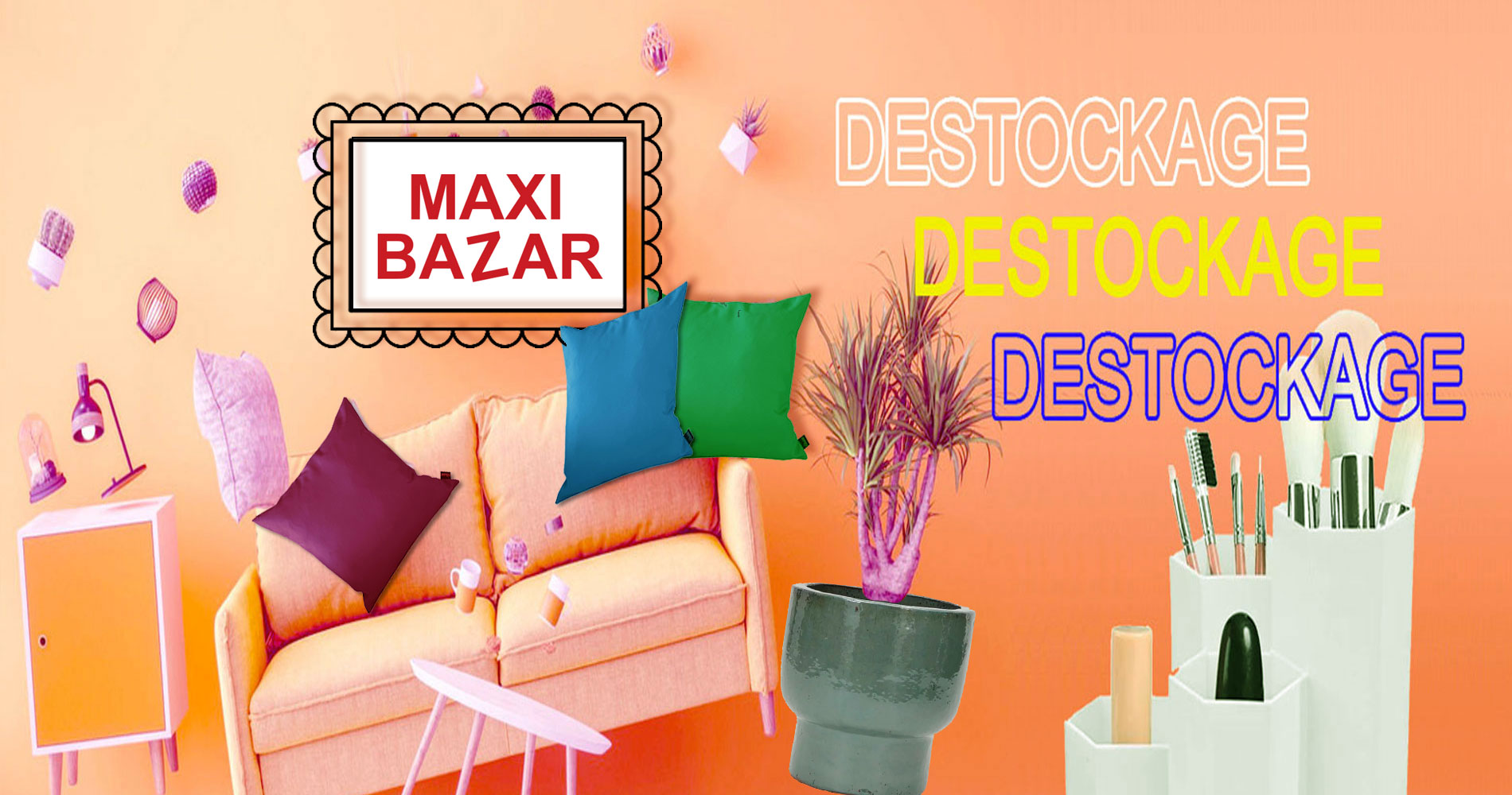 Maxi Bazar, des magasins  petits prix pour la maison prsents en France