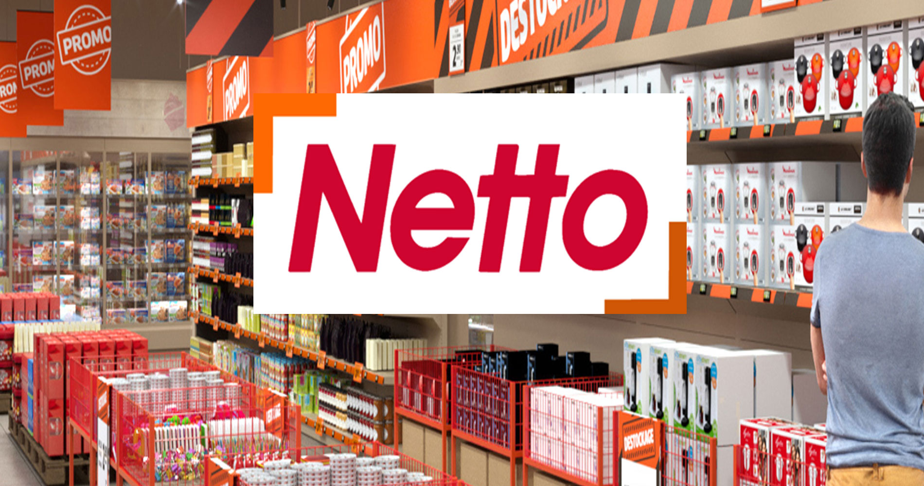 voir les magasins de discount alimentaire Netto en France