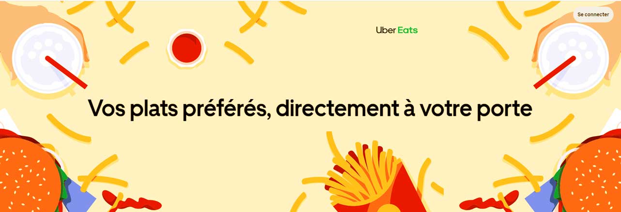 entrer dans le site Uber Eats