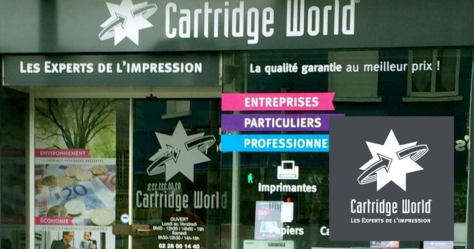 voir les magasins de fournitures de bureau et les consommables informatiques Cartridge World