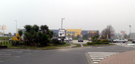 les magasins du centre commercial Guipavas à Brest